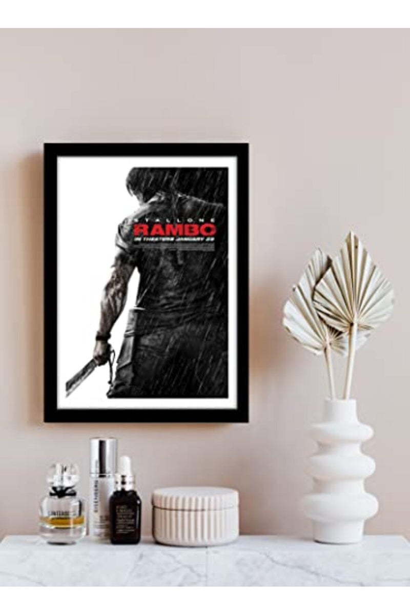 GRAY WALL Rambo Framed Poster for Room & Office - Image 3