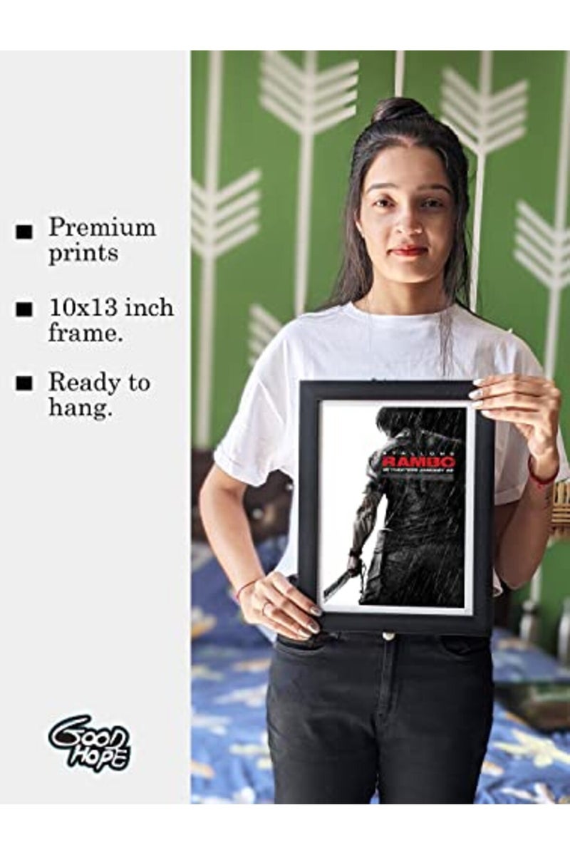 GRAY WALL Rambo Framed Poster for Room & Office - Image 4