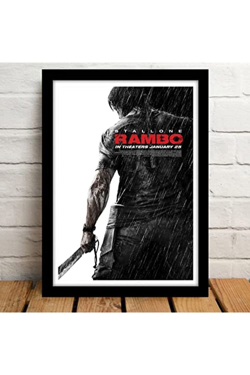 GRAY WALL Rambo Framed Poster for Room & Office - Image 5