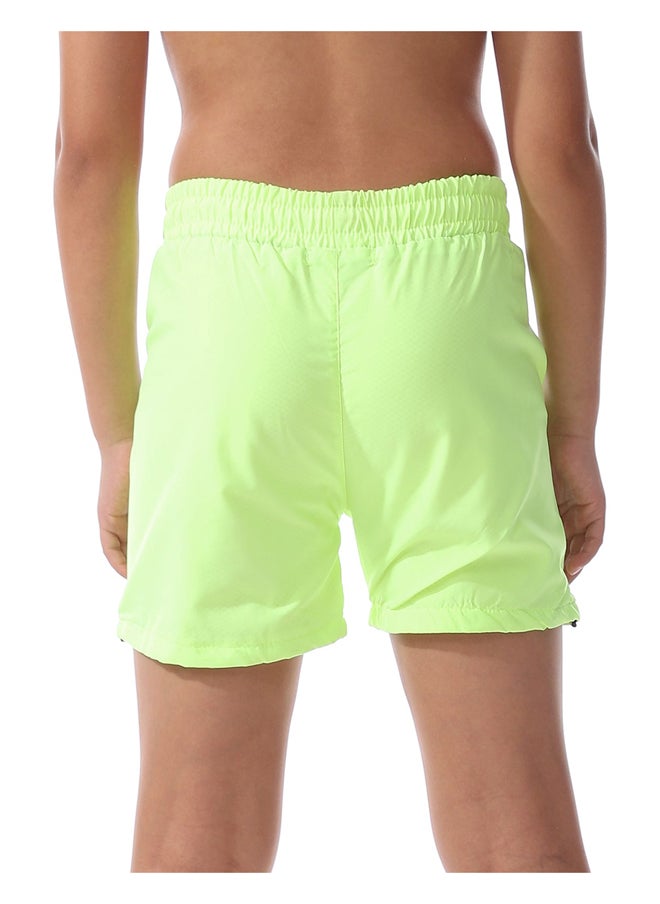Andora - Boys Elastic Waist Plain Swim Short _ Lime Green - Image 1