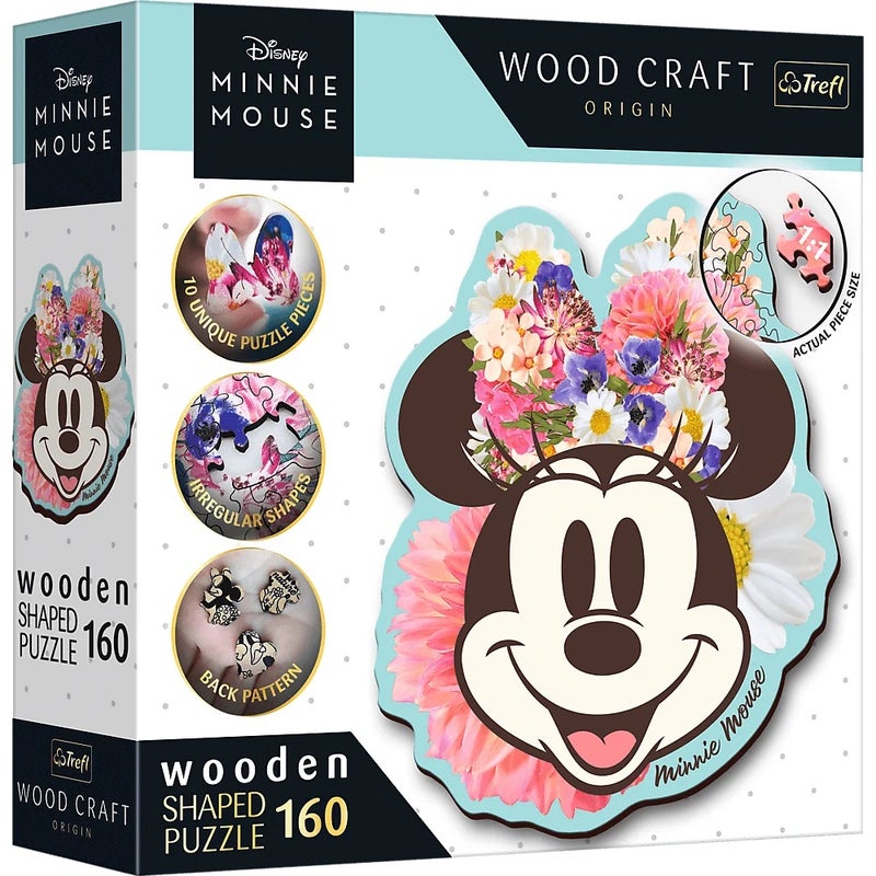 Trefl - Wood Craft Stylish Minnie Mouse Wooden Puzzle 160 Pieces - 20193 - Image 1