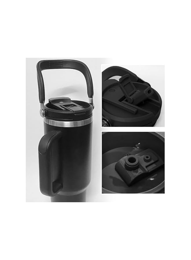 S-TOP Lid Replacement Compatible with Stanley Quencher Travel Tumbler 40 oz Cup Lid, Flip Tumbler Lid with Handle, Spillproof, Dustproof, Stanley Cup Accessories Easy to Carry - Image 4