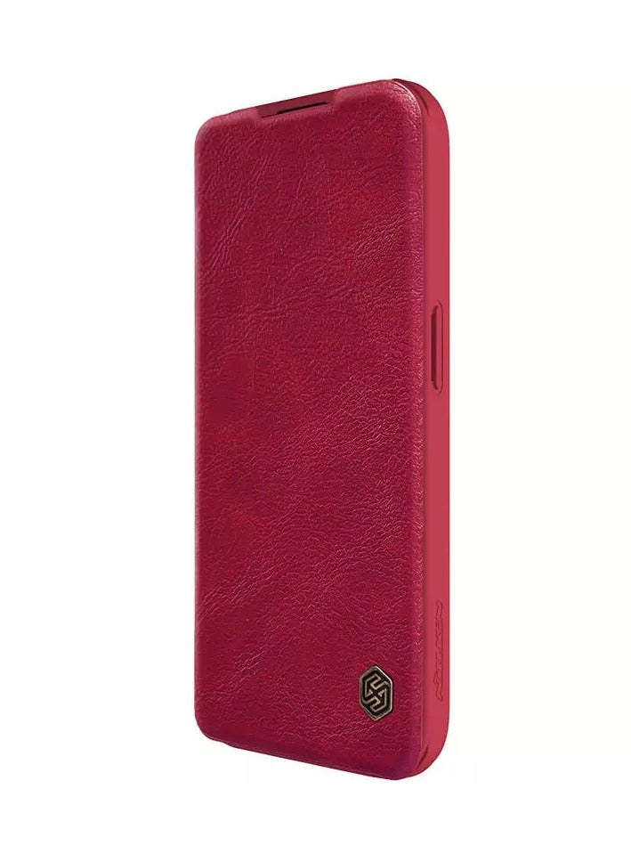 Nillkin Qin Pro Series Leather Case for Apple iPhone 15 Pro (6.1") – Classic Red - Image 4