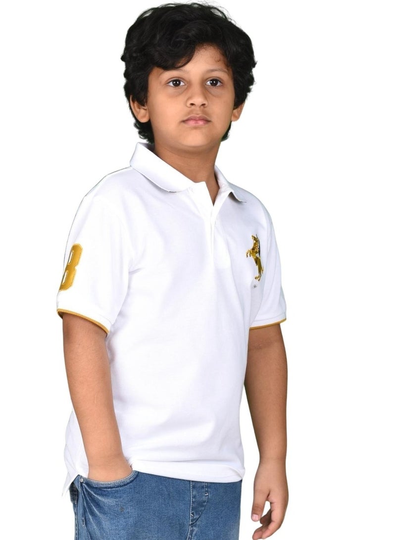 GIORDANO Junior Napoleon Polo - Signature White  - Image 2