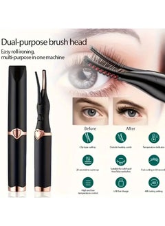 Rozino 1pc Intelligent Heated Eyelash Curler, 150mAh Rechargeable Lithium Battery, 3-Speed Adjustable, USB Charging, Portable Eye Makeup Styling Tool with Brush Head, Quick Curling & Beauty Enhancement  - Image 2