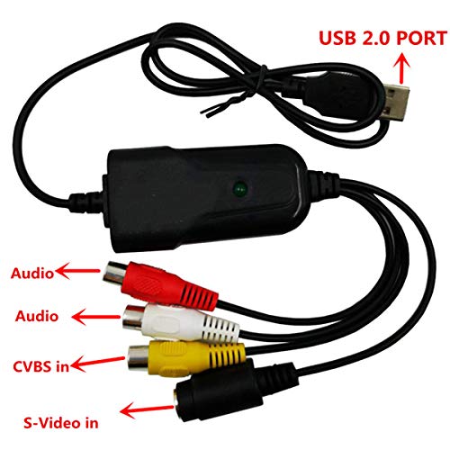 HDSUNWSTD Portable USB 2.0 AV/RCA Composite and S-Video Audio Video Capture Card Adapter VHS DVD - Image 3