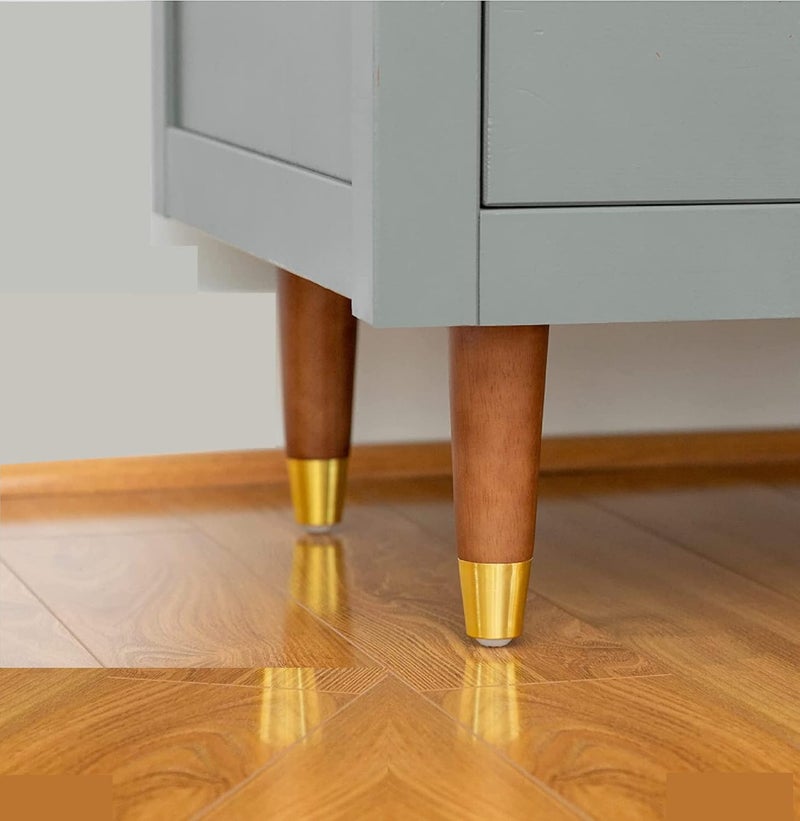 QZibeva Gold Furniture Legs 5 Inches Furniture Sofa Legs Set of 4 Style Heavy Duty Metal Replacement Triangle Furniture Feet for Dresser Couch Table Cabinet Cupboard Ottoman Screw Included - Image 2