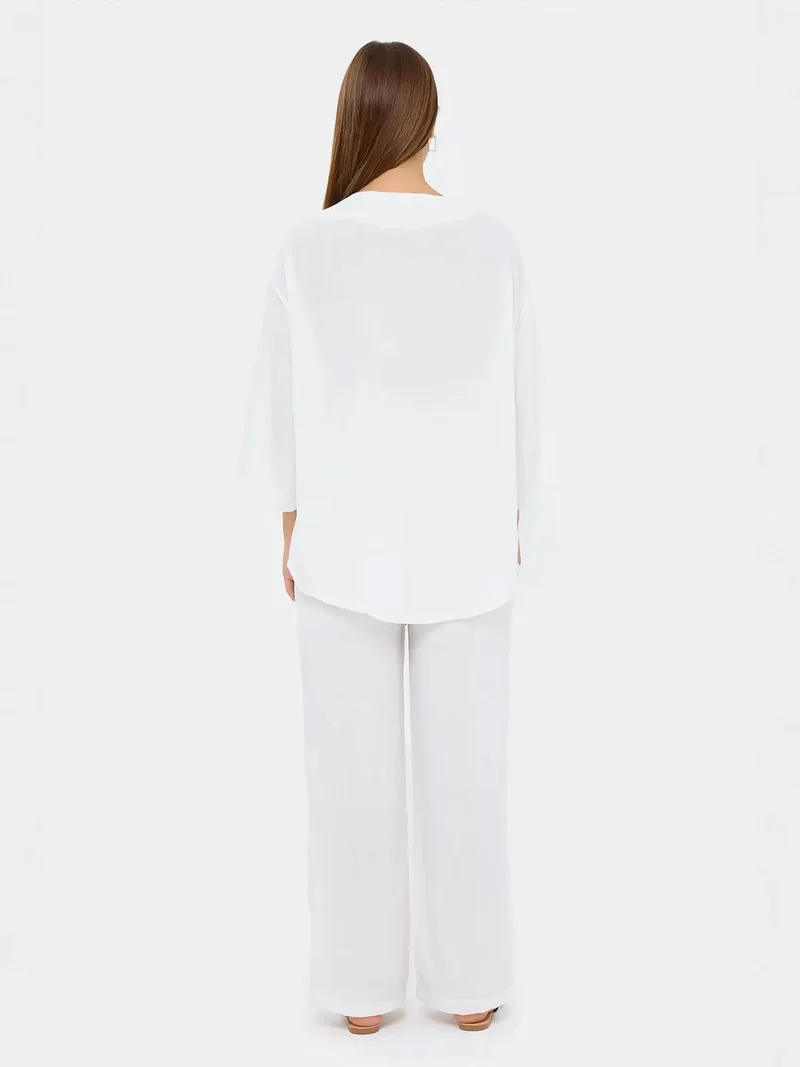 HICCUP Tie-Front Deep V-Neck Coords Set