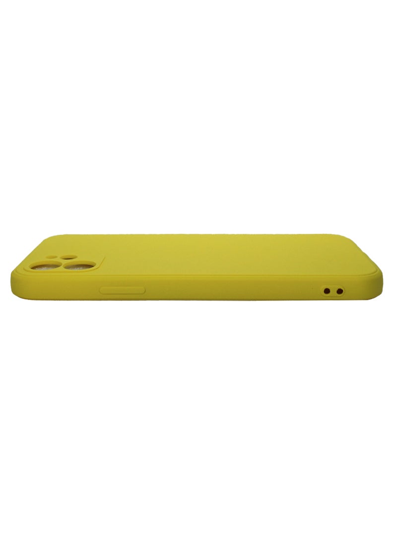 Theodor Protective Ultra Slim Fit Case Liquid Silicone Gel Cover with Full Body Protection Anti-Scratch Shockproof Case For iPhone 12 LIQUID SILICON YELLOW - Image 2