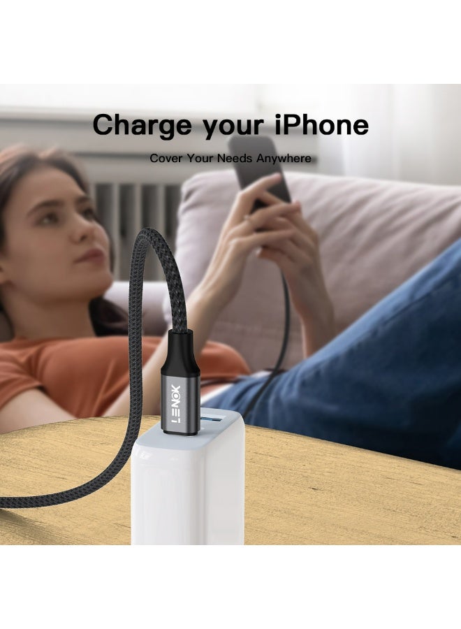 LENOK USB C to Lightning Cable iPhone Fast Charger USB C Power Delivery Type C to Lightning Nylon Braided USB C to Lightning Cable for iPhone 14 13 12 11 Pro Max X XS XR 8 7 6s Plus - Image 3