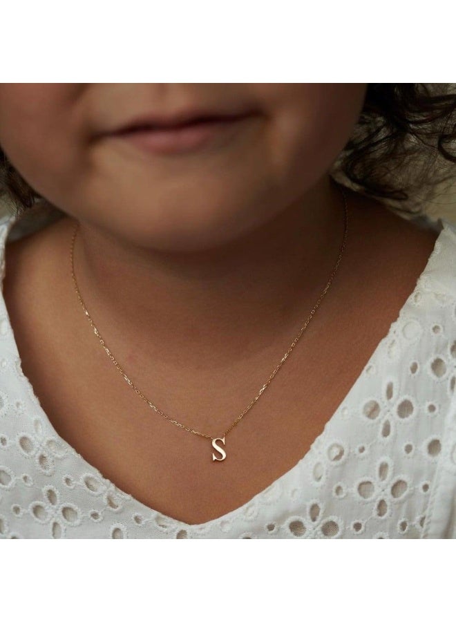 Luxuria Elegant necklaces for women made of stainless steel plated with 18k gold, trendy personalized love letter necklace, small name necklaces, gift for teenage girls - letter (S) - Image 4