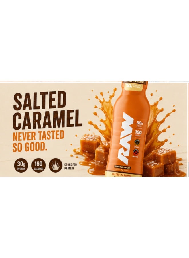 RAW Protein Shake – Salted Caramel (355ml / 12 fl oz) | 30g Grass-Fed Whey Protein, 160 Calories | Informed Sport Tested Ready-to-Drink Shake - Image 5