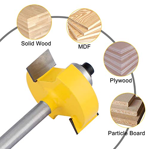 JTTJDB 1/4-Inch Shank Rabbet Router Bit with 6 Bearings Set - 1/8", 1/4", 5/16", 3/8", 7/16", 1/2" Interchangeable Bearings - Image 4