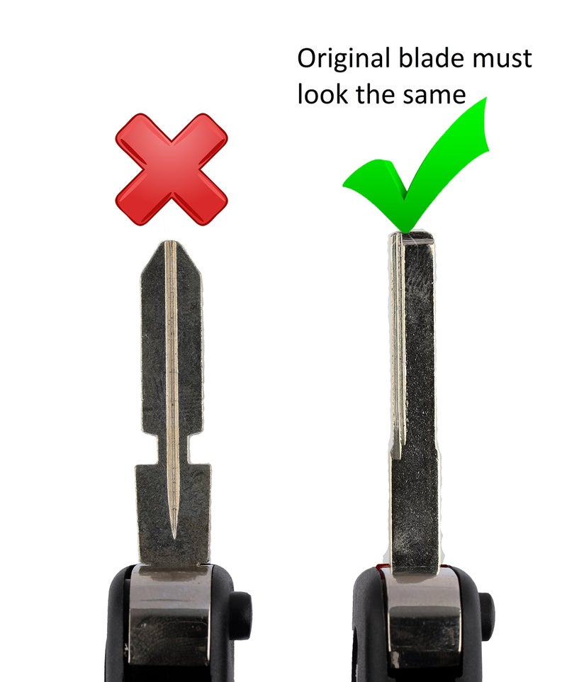 KeylessOption Replacement Keyless Entry Remote Fob Clicker Flip Key Shell Case - Image 4