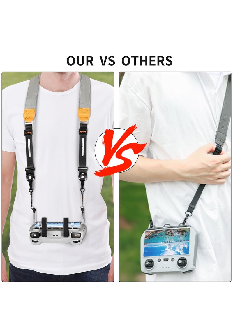 SYOSI Balance Lanyard for DJI RC RC2 Double Larer Leather Lanyard Neck Strap RC PRO Controllers Hands Free Remote Control Neck Strap for DJI Mini 4 Pro Air 3 2S Mini 3 3 Pro  - Image 5