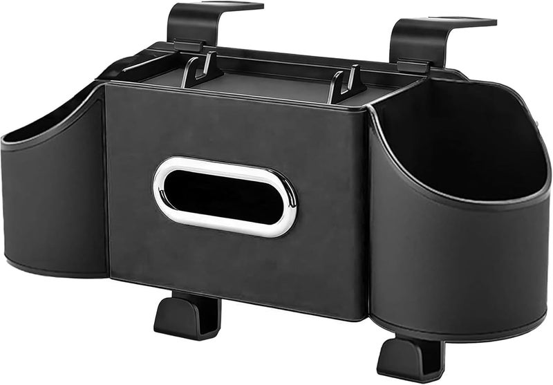 Functional Auto Seat Back Mount with Drink Pocket and Tissue Case Maintains Cabin Tidy During Journeys and Rides Car Rear Seat Planner - Image 3