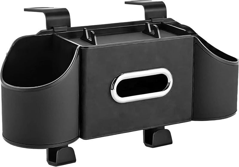 Functional Auto Seat Back Mount with Drink Pocket and Tissue Case Maintains Cabin Tidy During Journeys and Rides Car Rear Seat Planner - Image 5