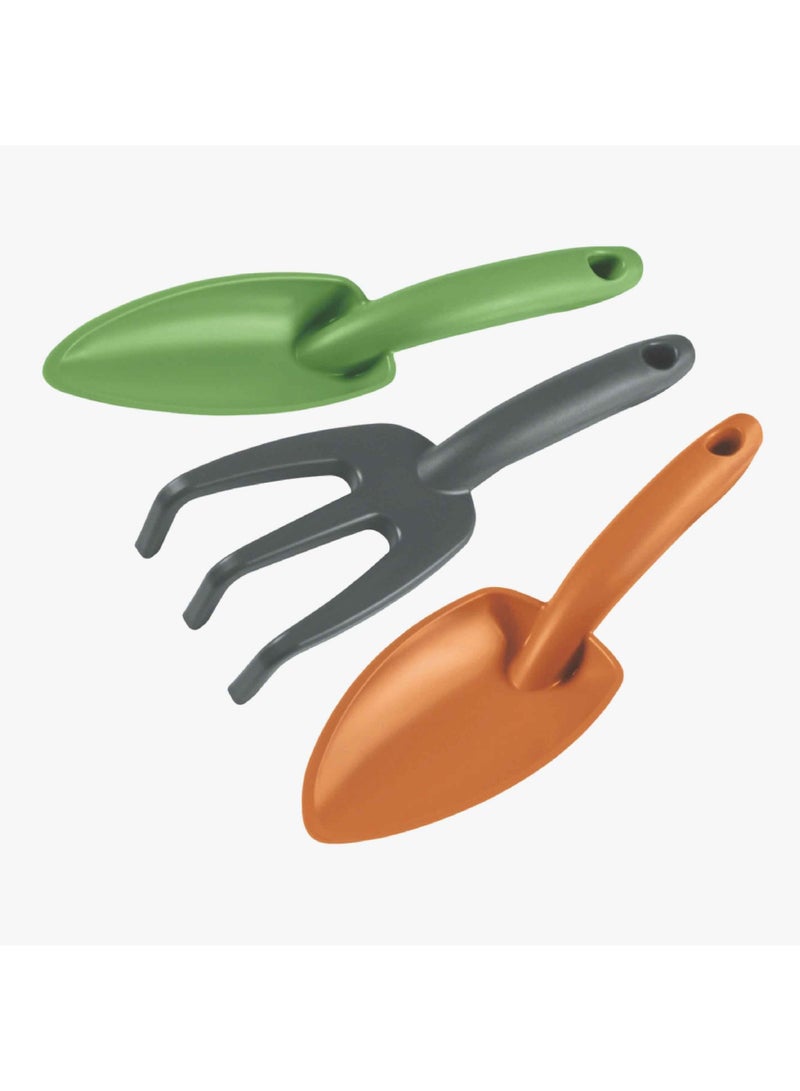 Tramontina 3 Pieces Garden Tool Set made with Heavy-duty Polypropylene in Multicolor includes Garden Trowel + Transplanting Trowel + Cultivator - Image 1