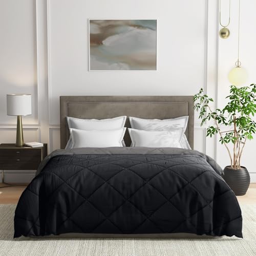 Wakefit Comforter Double Bed | 120 GSM | Quilt AC Blanket for Double Size Bed | Reversible Super Soft Microfiber Blanket | 100x90 Inches - Brown Stone & Night Owl - Image 2