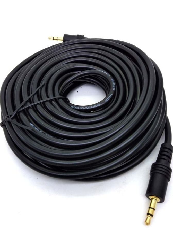 DKURVE Aux Cord - 3.5mm Male to Male Audio Jack(s) - Connect Smartphone, Mp3 Player, to Car/Auto Stereo or Speakers via Aux Audio Port (3M) - Image 1