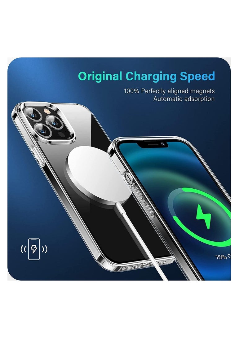 Back Case Magsafe Compatible with iPhone 15 Pro Max Clear  - Image 3