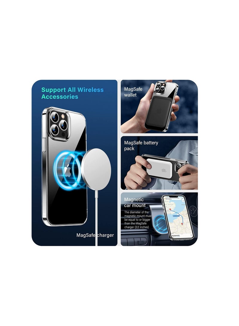 Back Case Magsafe Compatible with iPhone 15 Pro Max Clear  - Image 2