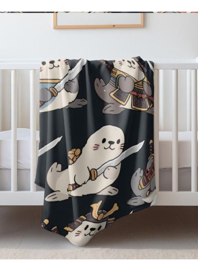 general Baby and children's cartoon flannel thin blanket (warm and comfortable, suitable for sleep, game use) 70cm*100cm - Image 2