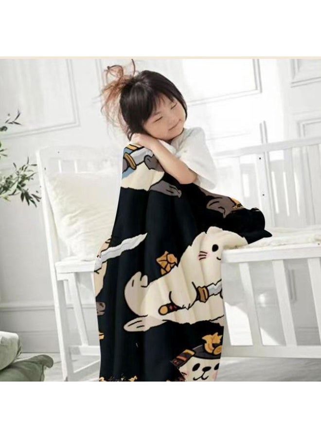 general Baby and children's cartoon flannel thin blanket (warm and comfortable, suitable for sleep, game use) 70cm*100cm - Image 1