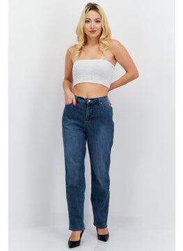 Gloria Vanderbilt Women Slim Fit Washed Denim Jeans, Blue  - Image 3