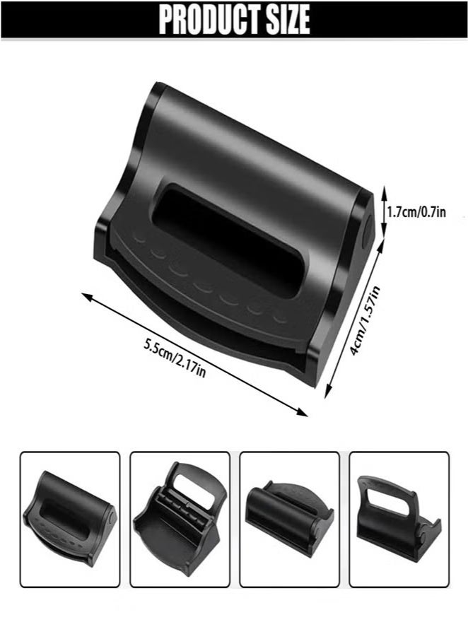 4Pcs Seat Belt Clip Adjuster, Universal Car Seatbelt Adjuster, Car Seat Belt Clip, Seat Belt Locking Clip for Comfort, Seat Belt Stopper(Black, Blue) - Image 2