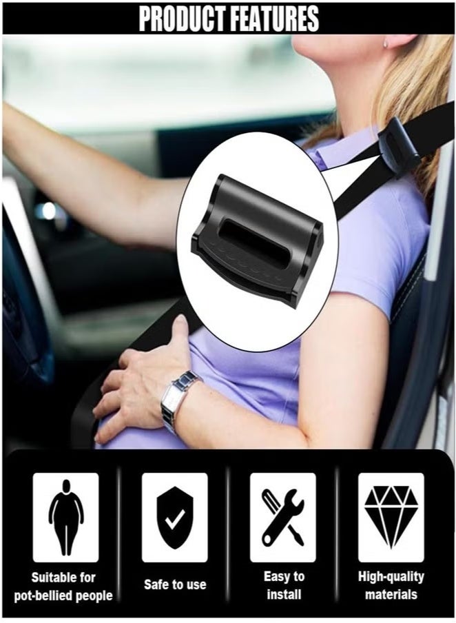 4Pcs Seat Belt Clip Adjuster, Universal Car Seatbelt Adjuster, Car Seat Belt Clip, Seat Belt Locking Clip for Comfort, Seat Belt Stopper(Black, Blue) - Image 5