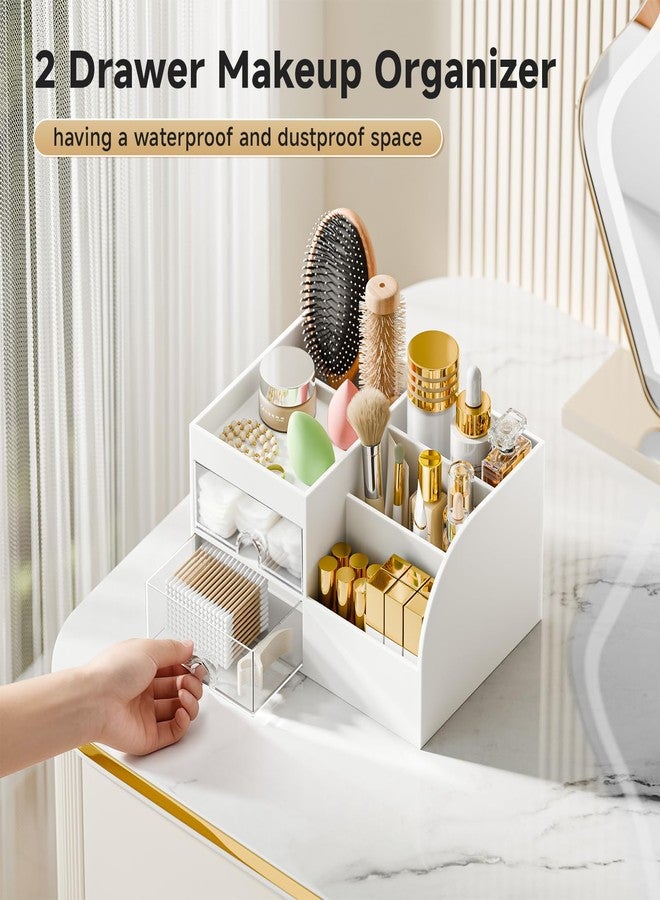 fanado Makeup Organizer 2 Drawer (White) - Image 3