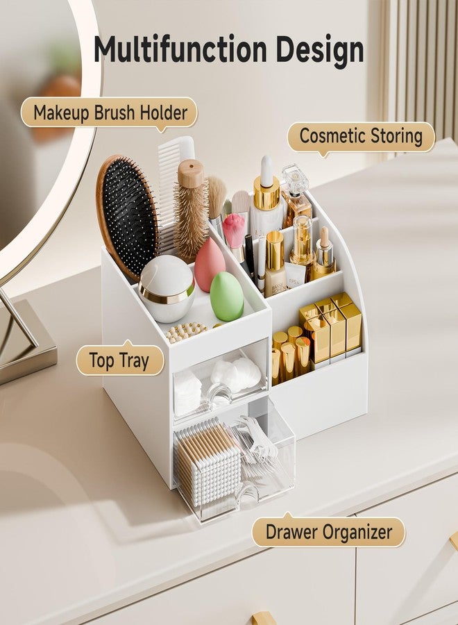 fanado Makeup Organizer 2 Drawer (White) - Image 2