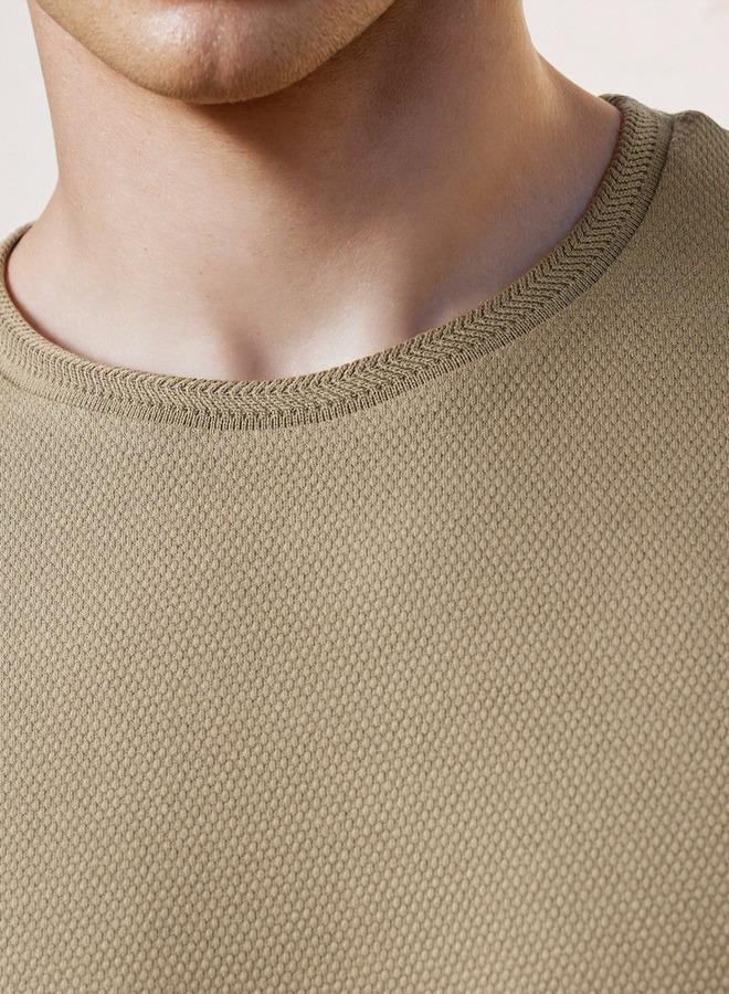 ايكونيك تيشيرت بياقة دائرية بنقشة فشار أيقونية - Image 3