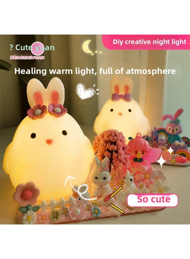 Moe Zhiyuan DIY Cream Glue Night Light Handmade Creative Cartoon Jewelry Cute Rabbit Girl Toy-Color:Fairy Unicorn - Image 5