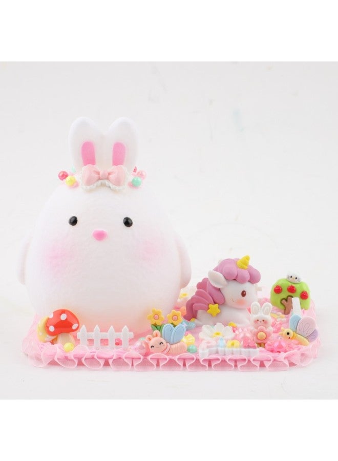 Moe Zhiyuan DIY Cream Glue Night Light Handmade Creative Cartoon Jewelry Cute Rabbit Girl Toy-Color:Fairy Unicorn - Image 1