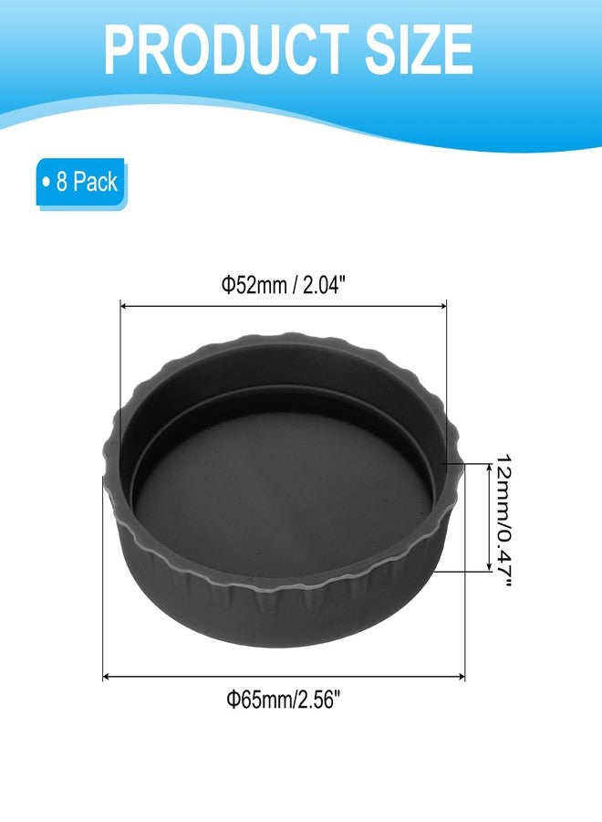 PATIKIL Silicone Soda Can Lids, 8 Pack Reusable Soda Can Cover Stopper Protector for Beer Drink Juice Beverage, Fits Standard Cans, Black - Image 2