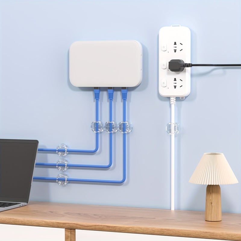 3 قطع من منظم الكابلات ذاتية الارتداد باللون الوردي الفاتح، تعمل بدون بطارية، من نوع USB C. - Image 3