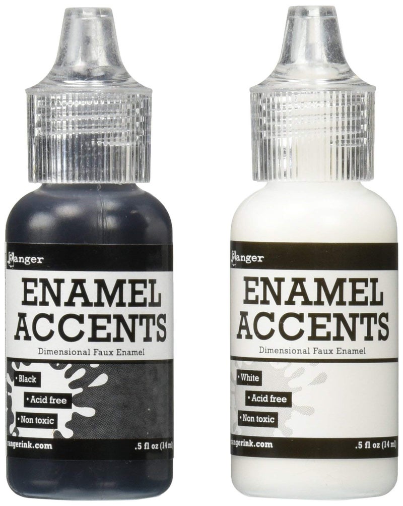 Ranger GAC27355 Inkssentials Enamel Accent 05 oz BlackWhite - Image 2