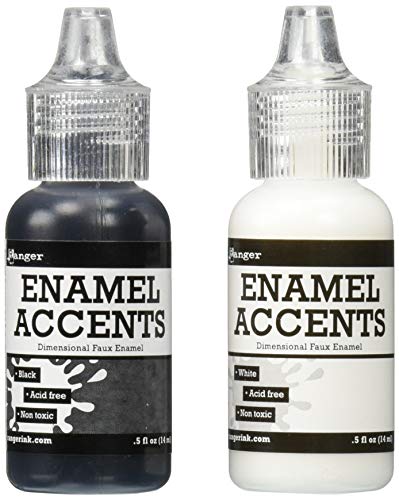 Ranger GAC27355 Inkssentials Enamel Accent 05 oz BlackWhite - Image 1