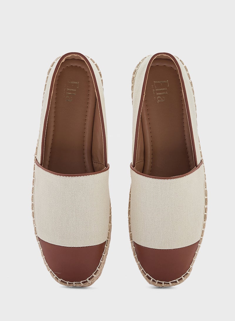 ELLA Contrast Panel Espadrille  - Image 4