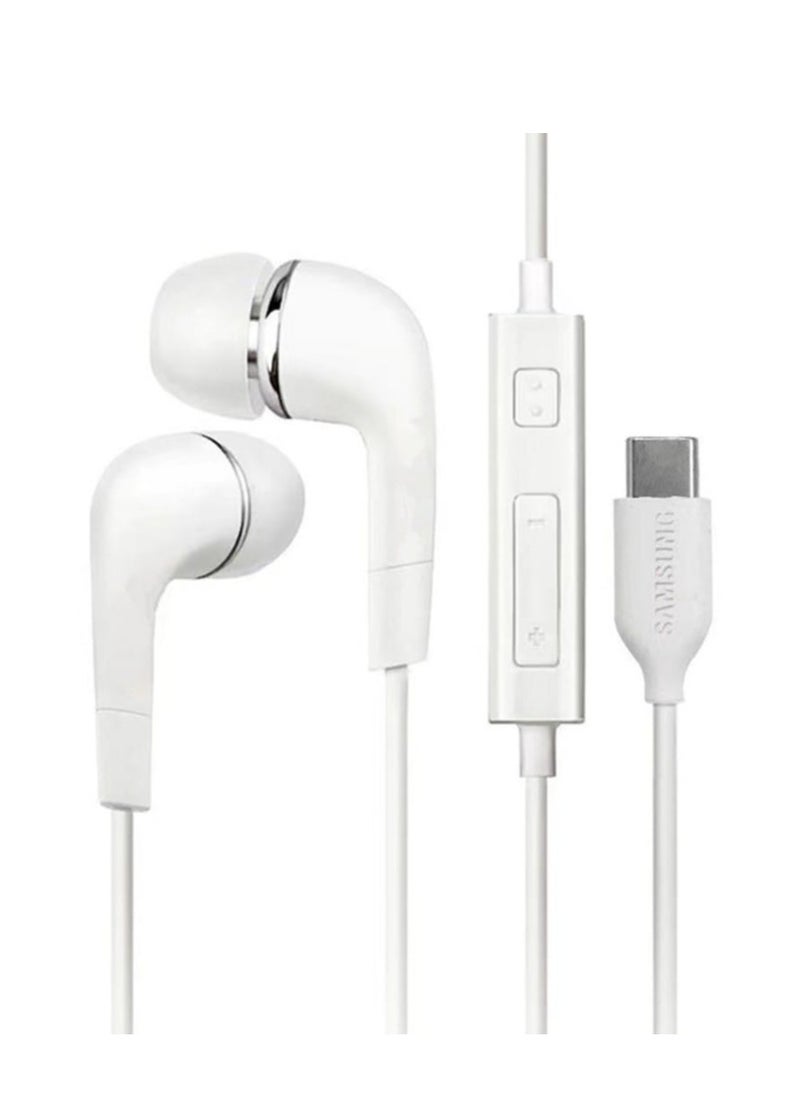 Generic IC050 Type-C Wired Earphones in White  - Image 1