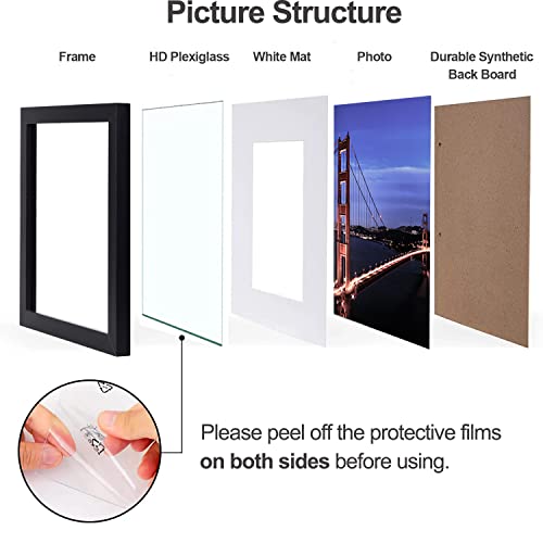 Yaetm 16x16 Picture Frame Black Set of 3, Square 16x16 Frame Displays 12x12 with Mat or 16 x 16 without Mat, Gallery Wall Frames for Wall Mounting (3 Pack, Black) - Image 5