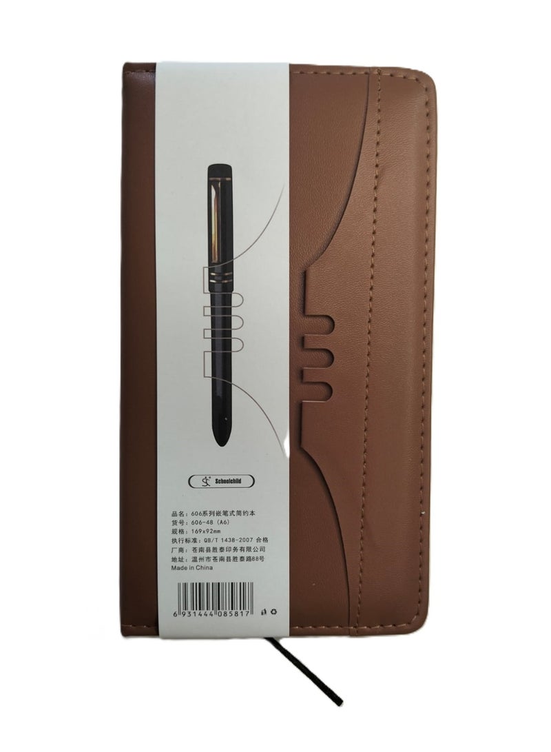 نوتة جلد بني