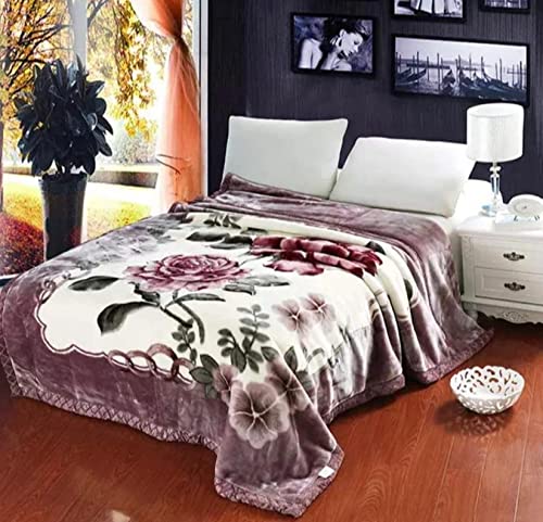 OMAJA HOME OMAJA HOME Cloudy Kids Blanket Single Bed Double Ply Super Soft Fabric Floral Printed Mink Heavy Duty Luxury Ultra for Heavy Winters with English Colors 60 X 90 inches Pack of 1 