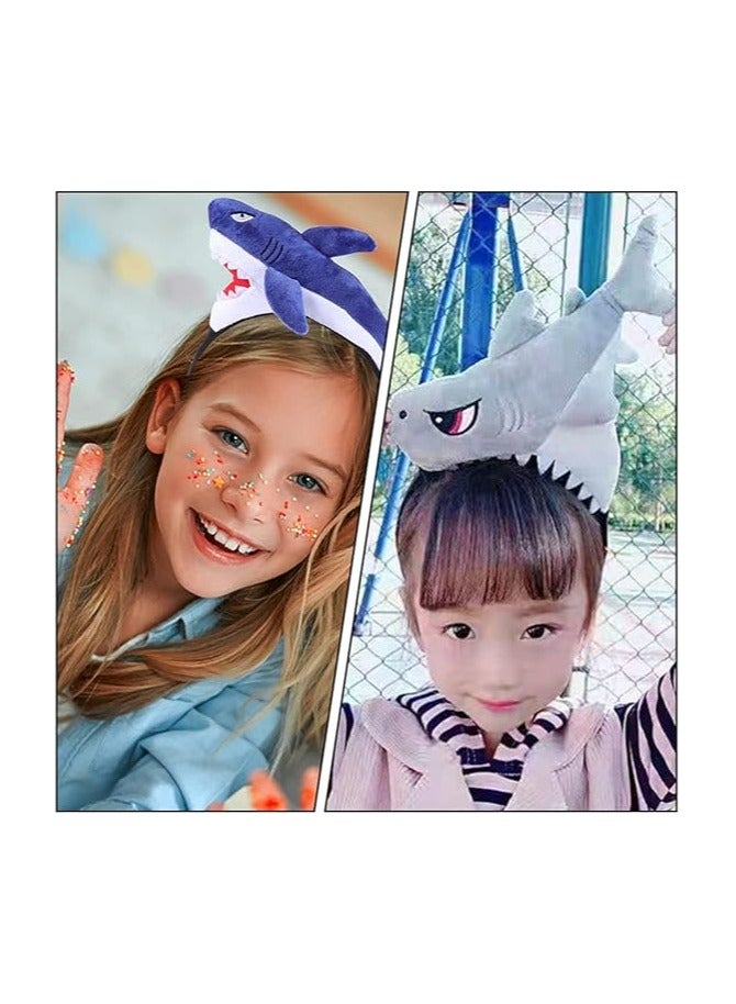 Loquat Shark Costume Headband, Animal Cosplay Headwear for Party(2pcs) - Image 2