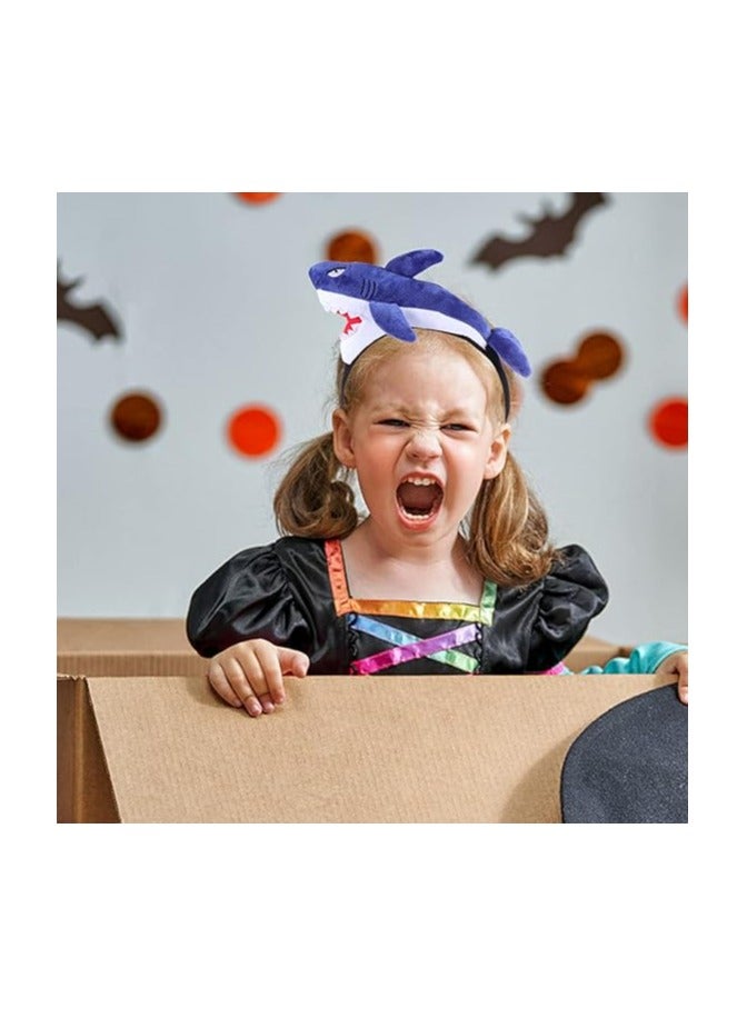 Loquat Shark Costume Headband, Animal Cosplay Headwear for Party(2pcs) - Image 3