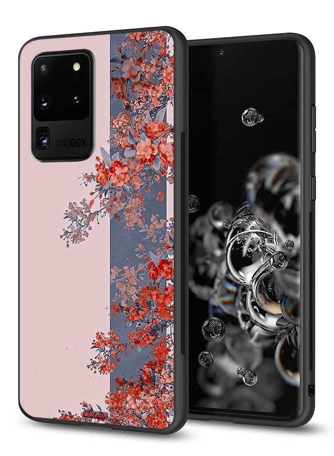 Tolwak Samsung Galaxy S20 Ultra 5G Protective Case Cover Tree Leaves And Flowers Art - Image 1