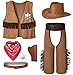 TOGROP Cowboy Costume for Boys 7pcs Set Kids Dress Up Birthday Party Halloween Cosplay 810 Years - Image 2