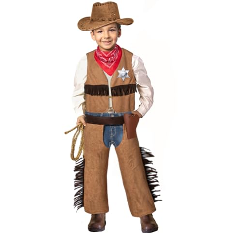 TOGROP Cowboy Costume for Boys 7pcs Set Kids Dress Up Birthday Party Halloween Cosplay 810 Years - Image 5